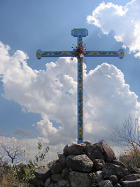 one of three crosses atop a hill above San Miguel de Allende